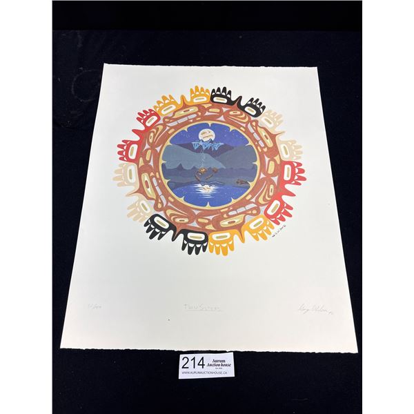 Very Nice Numbered and Signed West Coast Native Print 14" x 17"