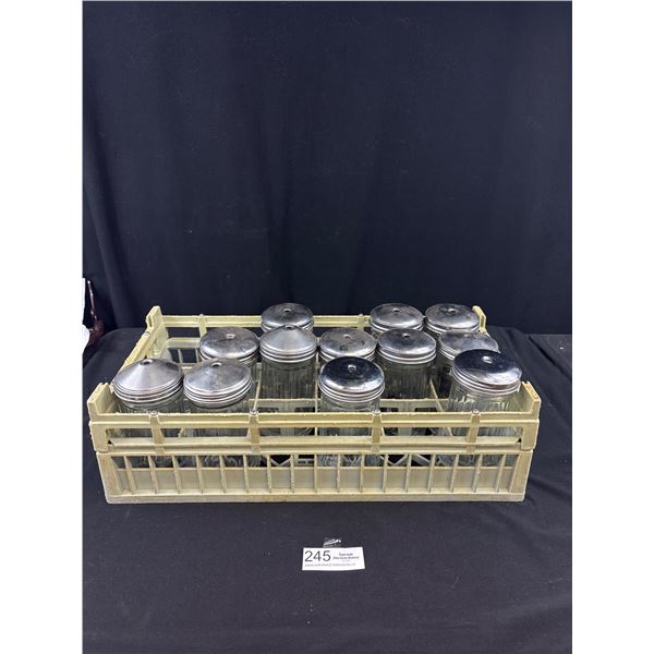 Lot of 12 Vintage Resteraunt Sugar Dispensers