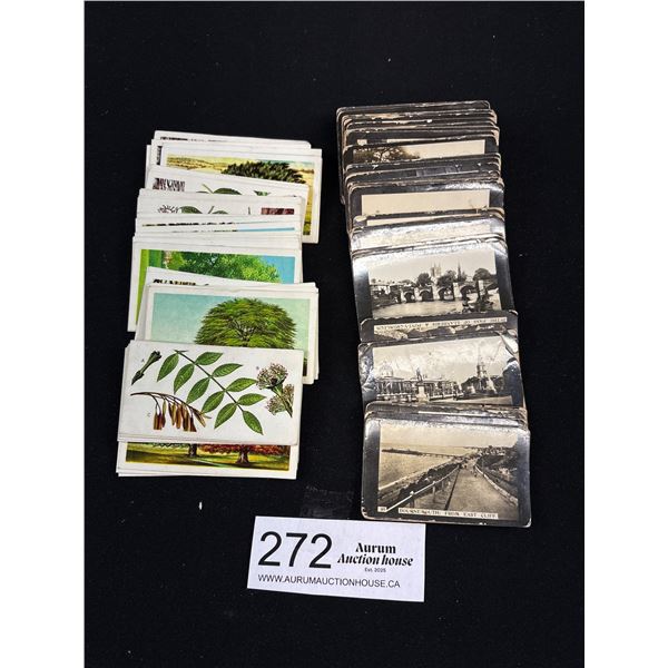 Lot of 46 Vintage Cigarette Black & White Photograph Cards and a Complete Set of 50 Brooke Bond Tea 