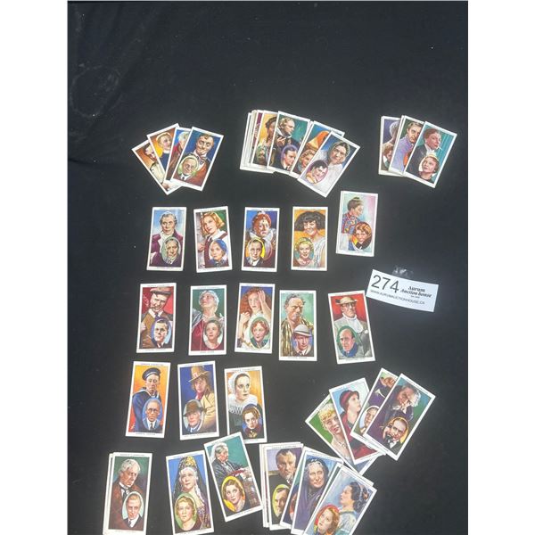 Complete Set of 50 Ogdens 1938 Cigarette Cards "Actors"