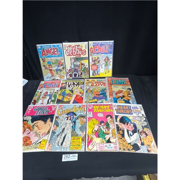 Lot of 11 Comics, 2 Chili, 1 Angel, 1 Debbie and 7 Vintage Romance Comics
