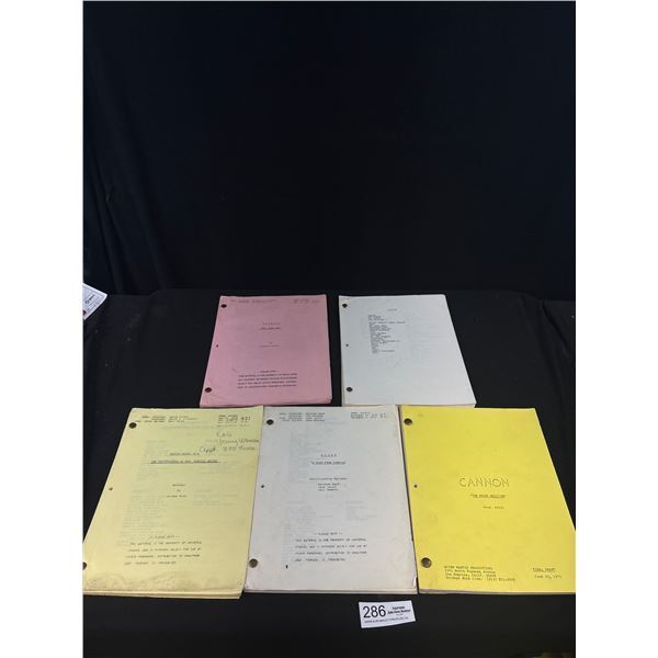 Lot of 5 1975/76 TV Series Scripts, Kojack, Baretta, Marcus Welby, Quincy and Cannon