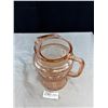 Image 4 : Beautiful Federal Glass "Sharon Cabbage Rose" Pitcher, Measures 9 Inches High