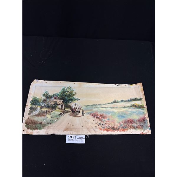 1907 Watercolour Painting Signed W.Mitchell