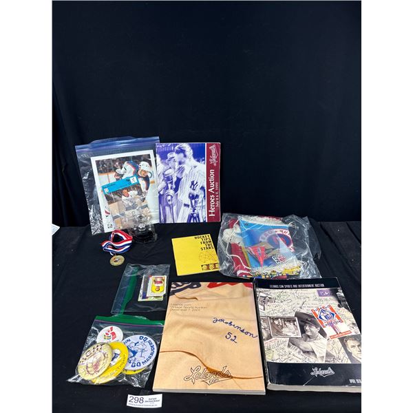 Large Lot of Sports Memorabilia, Box of 1980/90s Vancouver Canadians Photos, Gordie Howe, Wayne Gret