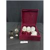 Image 1 : Set (6) Silver Plate Cups in Red Box