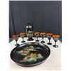 Image 1 : Black Lacquer Set + Tray