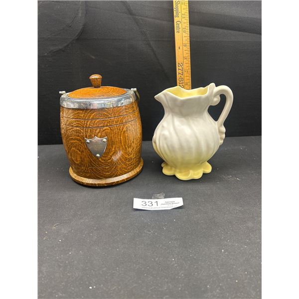 Weller Sm Bowl + Jar Cookie Jar England