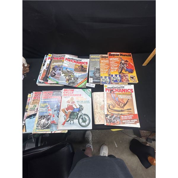 4 Motorcycle Repair Manuals + Motorcycle Mechanics Magazines