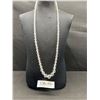 Image 1 : Antique Genuine Faceted Crystal Necklace Antique Clasp Marked 14K GF