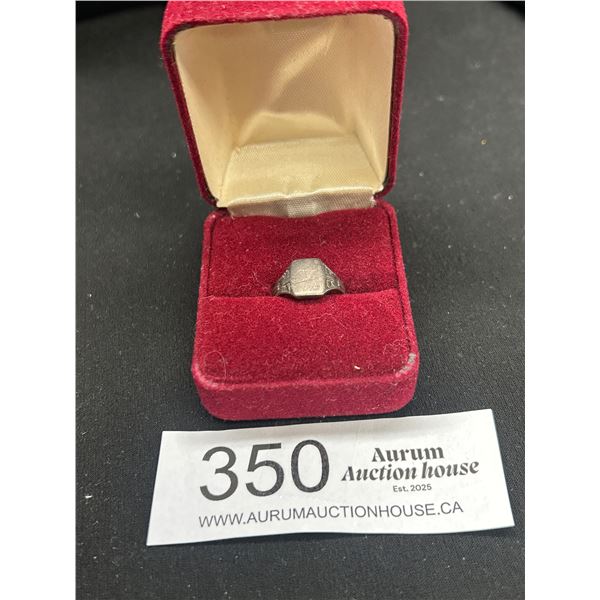 Genuine Antique Art Deco 1920's Sigarette Ring Marked STERLING