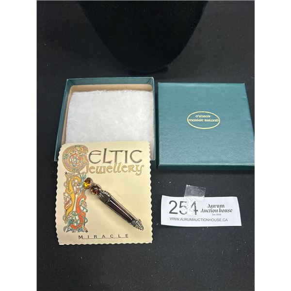 Gorgeous Vintage Celtic Brooch Never Worn Original Box