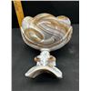 Image 3 : Caramel Slag (Rare) Footed Bowl