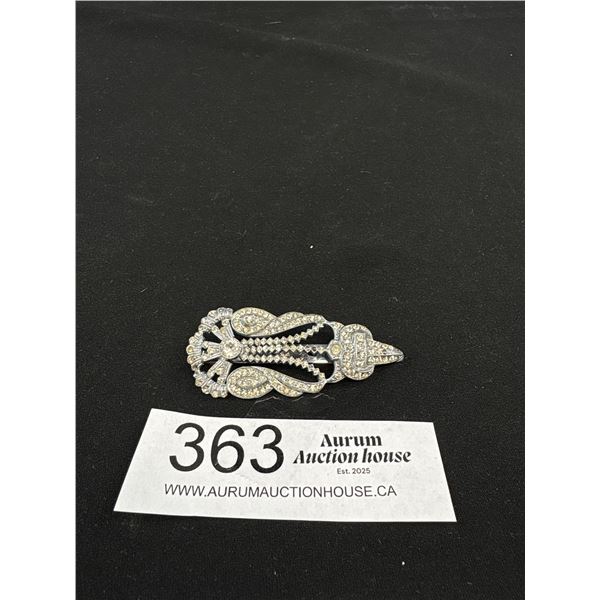 A Good Art Deco Rhinestone Clip/ Brooch
