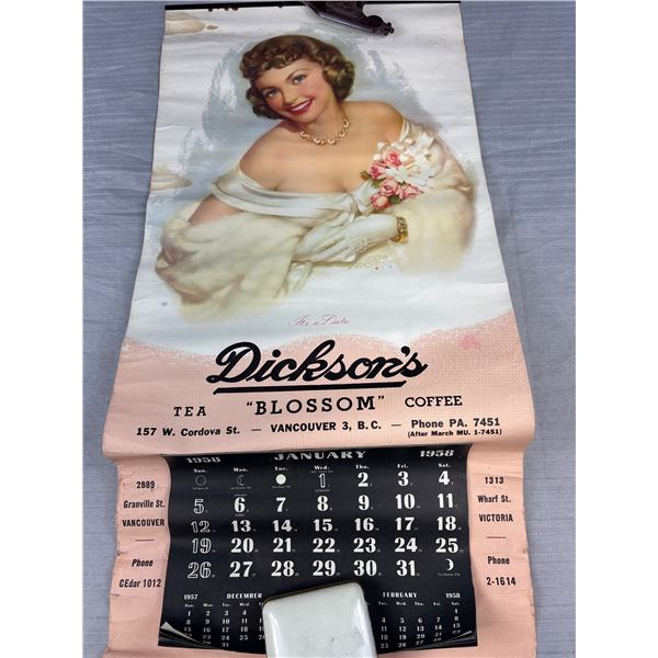 A 1958 Dickson's (Vancouver) Coffee Calendar