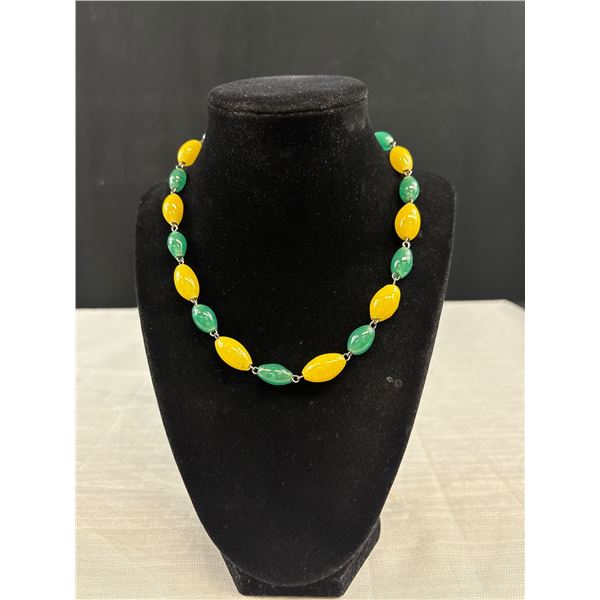 1930's Murano Glass Bead 2 Colour Necklace