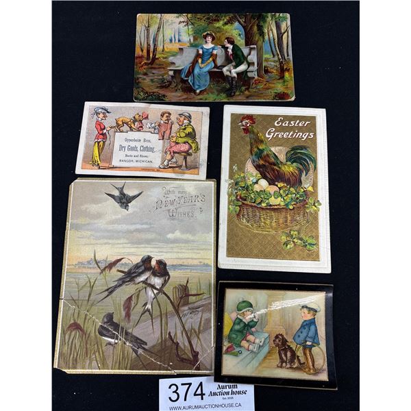 Group of Early 1900s Pictures, Easter Card, etc (Cool Graphics)