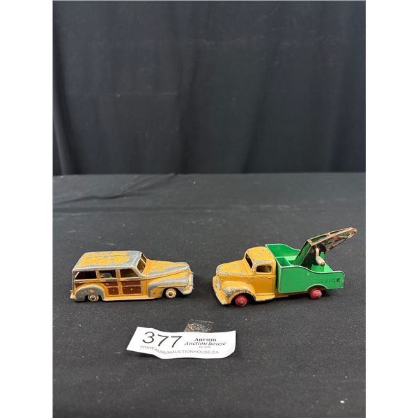2 Early Dinky Diecast Cars (Tires Needed)