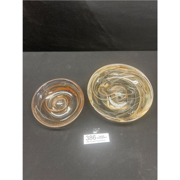 2 Signed Bowls Michael Holemgaard (Bang Studio) Big and Small