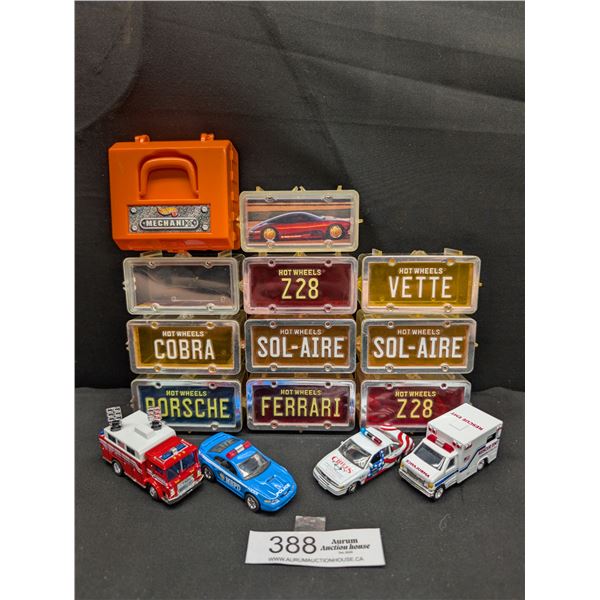 Nice Lot of Hot Wheel License Plate Display Cases with Some Hot Wheels