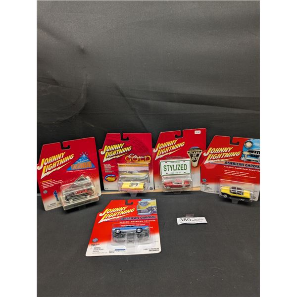 Lot of 5 Johnny Lightning Diecast Cars in Original Packages