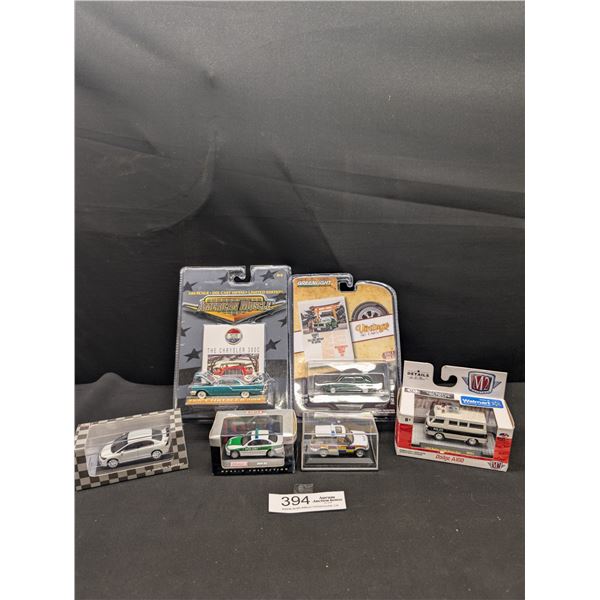 Lot of 6 Diecast Cars in Original Packages Green Light Etc