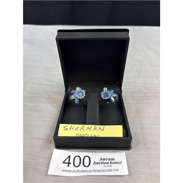 Sherman Earrings Blue in Box