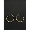 Image 2 : Gold Hoop Earrings w/ 14K Gold Posts, Marked 14K