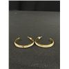 Image 3 : Gold Hoop Earrings w/ 14K Gold Posts, Marked 14K