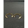 Image 4 : Gold Hoop Earrings w/ 14K Gold Posts, Marked 14K