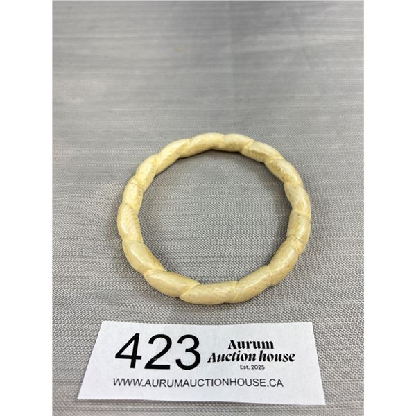 Vintage Hand Carved Twisted Ivory Bangle