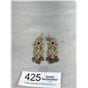 Image 1 : Pair of Vintage Rhinestone Dangle Earrings