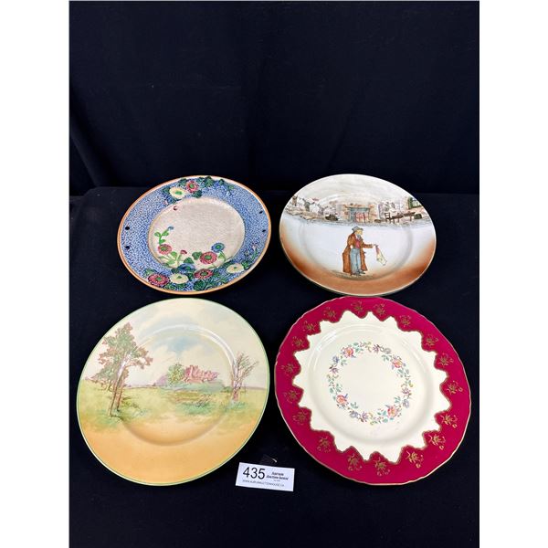 Lot of 4 Vintage Plates Royal Doulton 1927, Royal Doulton "Artful Dodger" 1950, Royal Worcester Engl
