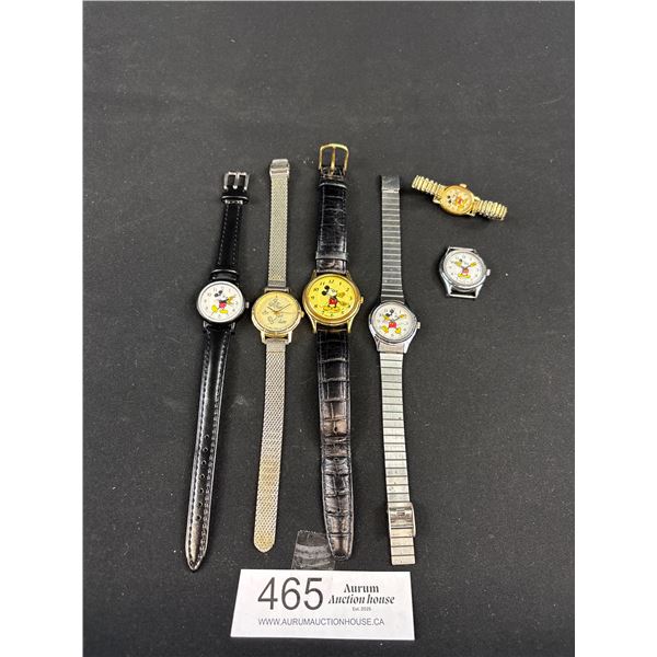 Lot of Vintage Loris Seiko Movement Mickey Mouse Watches Untested