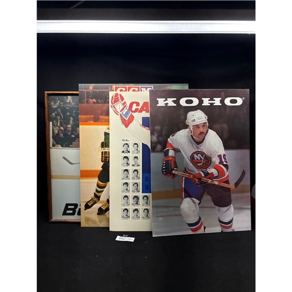 3 18"x24" Enlarged Hockey Photos
