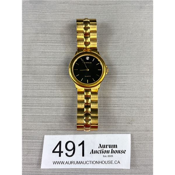 Viintage Gold Plated Birks Wristwatch Needs Battery