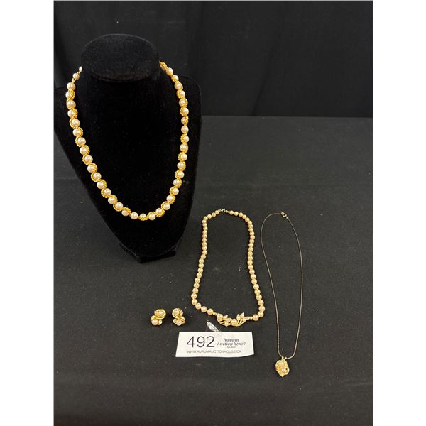 Very Nice! Vintage Pearl Jewelry Lot Designer Quality