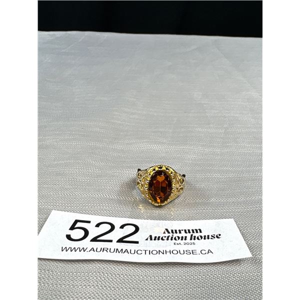 Vintage Gold Plated w/ Stones Ring