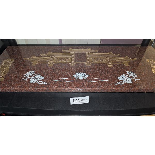 35 x 12 New Marble Asian Head Stone Heavy No Shipping