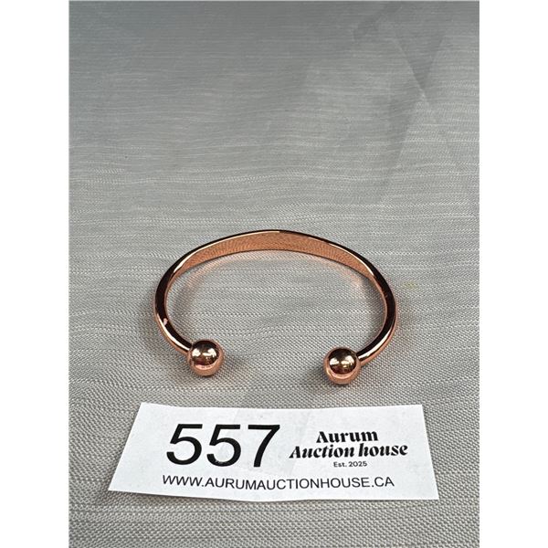 Copper Open Cuff Bangle w/ Magnetic Impuls