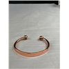Image 2 : Copper Open Cuff Bangle w/ Magnetic Impuls