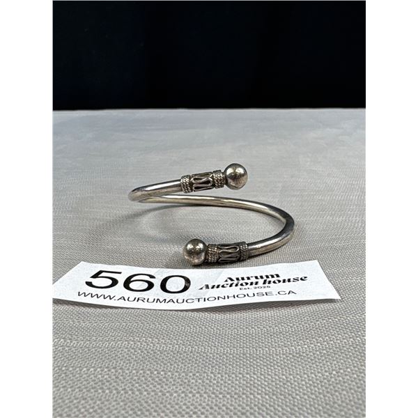 Vintage Silver Open Cuff Bangle