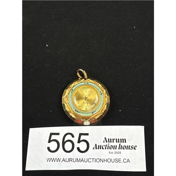 Outstanding Vintage Swiss Made Pendant Watch, Mechanical 17 Jewels, Marked Inventic Manual Wind Up, 