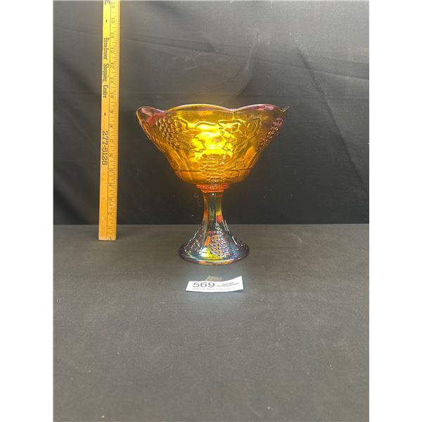 Carnival Glass Grape Bowl