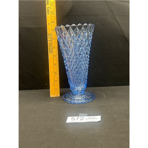 Ice Blue Depression Vase