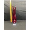 Image 1 : Ruby Red Hand Blown Vase