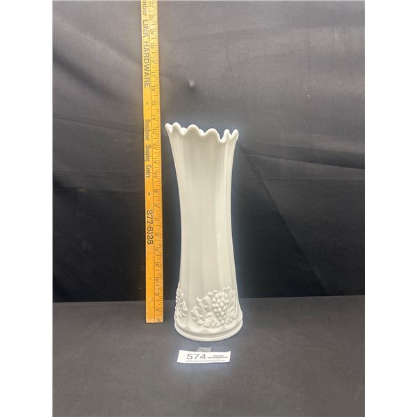 Crown West Moreland Milk Glass Tall Vase