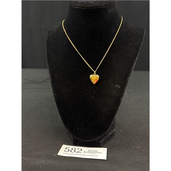 Vintage Heart Locket Necklace