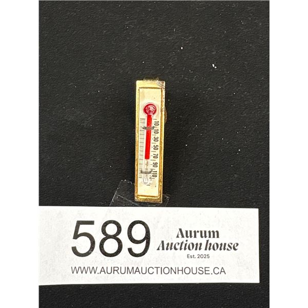 Vintage Tie Bar with a Thermometer (Cute)