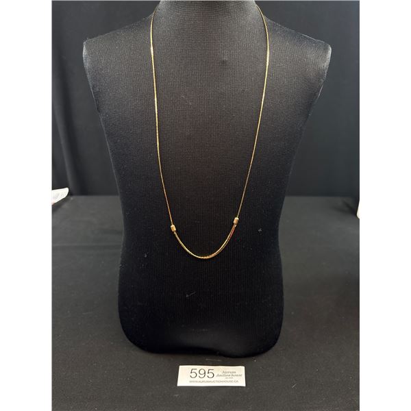 An Unusual Gold Tone Necklace (Adjustable Length)